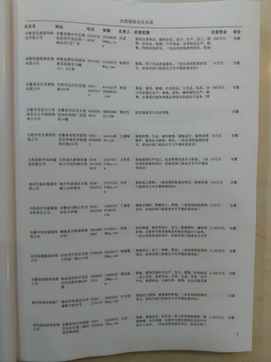 中國服裝企業(yè)黃頁可開展精準營銷，電話營銷、郵件營銷、傳真營銷等等多管齊下，圓您銷售冠軍夢