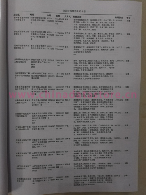 中國裝飾裝修企業(yè)黃頁可開展精準(zhǔn)營銷，電話營銷、郵件營銷、傳真營銷等等多管齊下，圓您銷售冠軍夢(mèng)