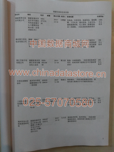 福建化妝品企業(yè)黃頁收錄了最新的福建化妝品企業(yè)名單，具有極高的營銷價(jià)值，實(shí)實(shí)在在提高銷售業(yè)績