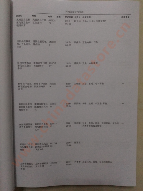 河南五金企業(yè)黃頁可開展精準(zhǔn)營銷，電話營銷、郵件營銷、傳真營銷等等多管齊下，圓您銷售冠軍夢(mèng)